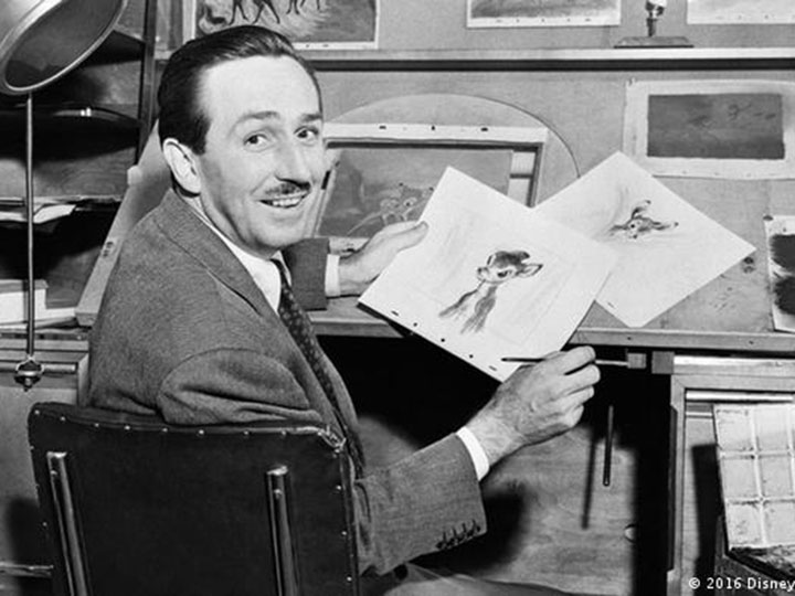 Walt Disney with Cartoon
