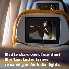 Last letter screening in air India 