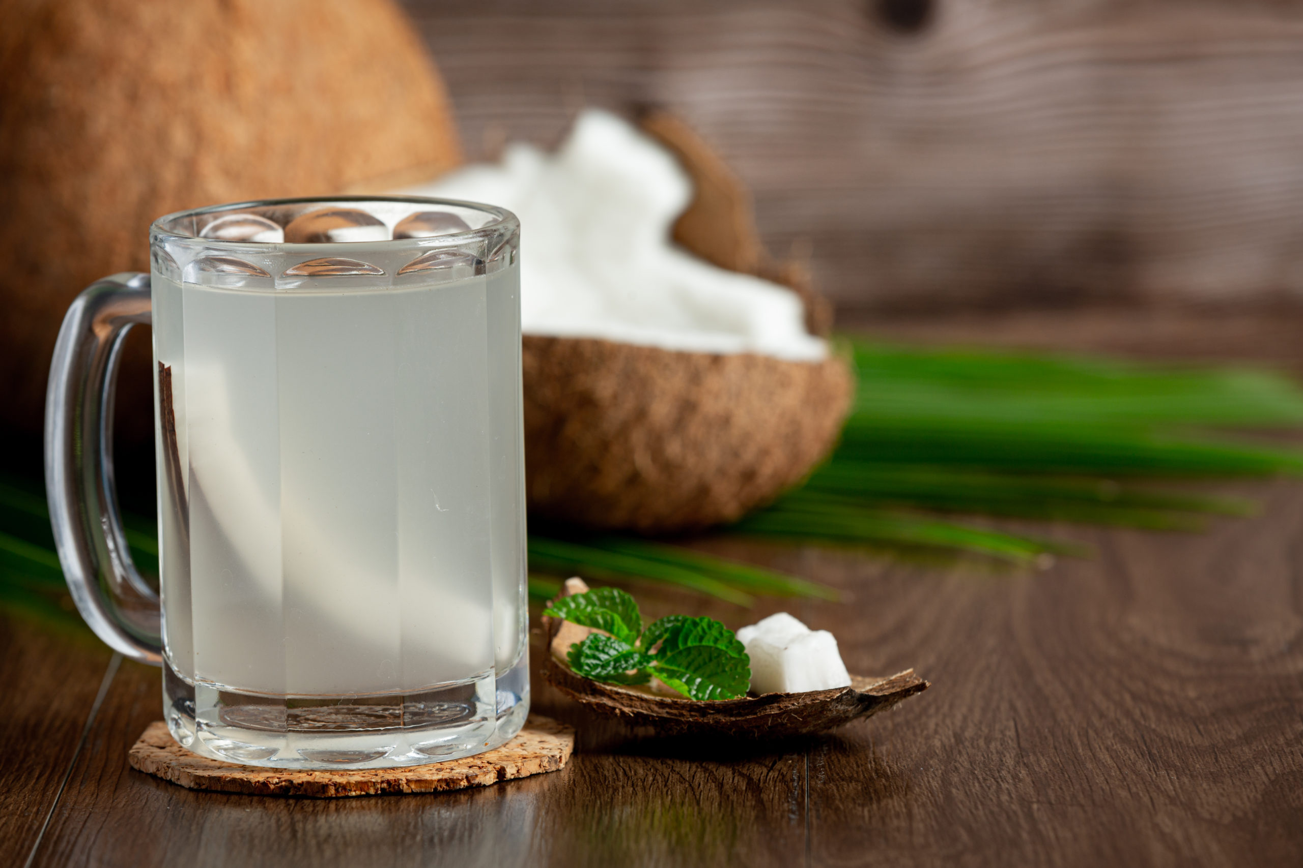 who fills water inside a coconut?