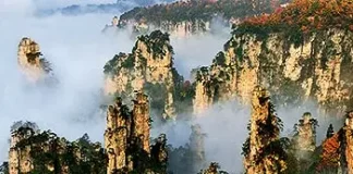 Tianzi Mountains in China which reminds us of the Pandora in Avatar