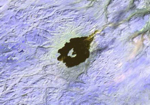 The Mistastin crater was created by a violent asteroid 36 million years ago. The asteroid hit caused Mistastin Lake Crater